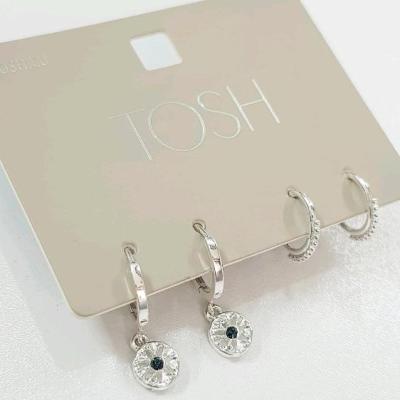 پک دو جفتی گوشواره نقره ای مجلسی ، کار فوق‌العاده حرفه ای و زیبا