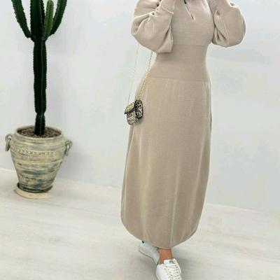 کفتان کلاه دار زنانه مدل ساعت شنی جنس بافت نرم و کشی و لطیف