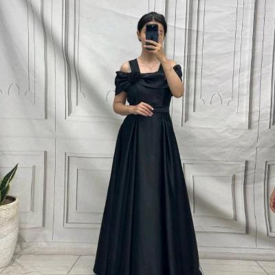 پیراهن مهمانی زنانه ساتن At مدل ماکسی دنیز ساتن