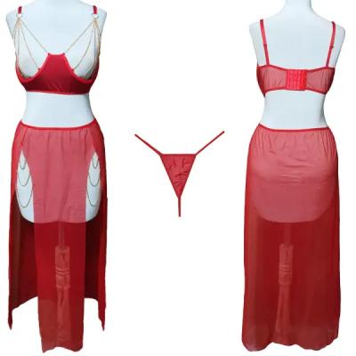 ست سوتین زنجیری با دامن بلند VIP کد 0155