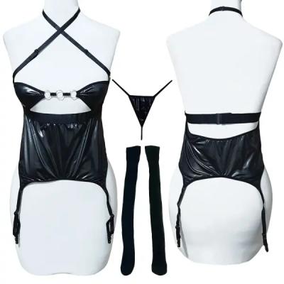 بادی فانتزی سه تکه طرح لاتکس VIP کد 0172