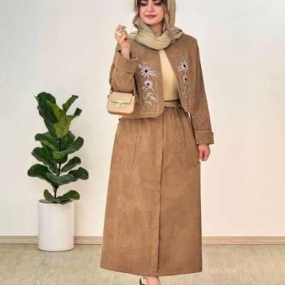 کت دامن شیدا گلدوزی مخمل