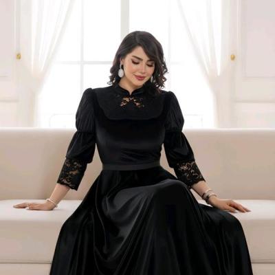 پیراهن مهمانی زنانه مخمل br مدل ماکسی آدرینا