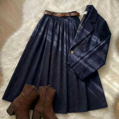 کت و دامن مخمل کبریتی nil