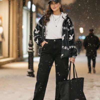 کاپشن خز وارداتی فری سایز مناسب 40 تا 50