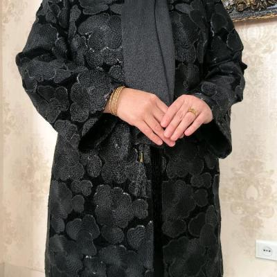 مانتو مجلسی مخمل مدل مانتو کتی مخمل سوزندوزی مشکی شیک و مجلسی