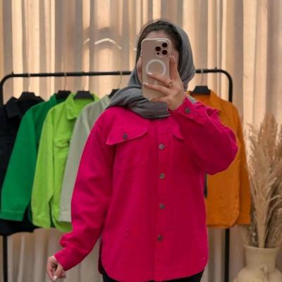 مانتو اسپرت زنانه کتان مدل زاپ دار گرم بالا ضخیم قد 70