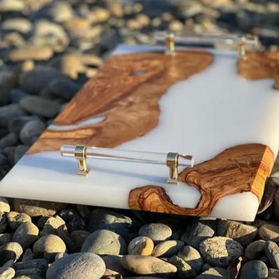 چوب و رزین(میز غذاخوری ،سینی)