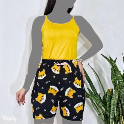 شلوارک طرحدار زنانه جنس نخ پنبه لاکرا