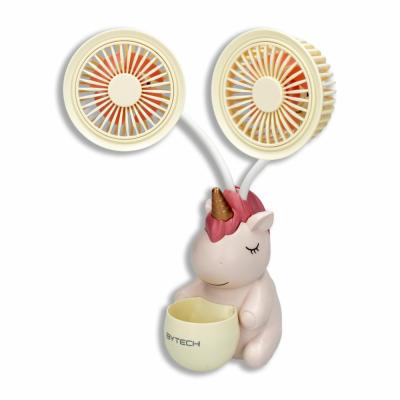 پنکه رو میزی دارای مداد تراش و جامدادی اسب تک شاخ