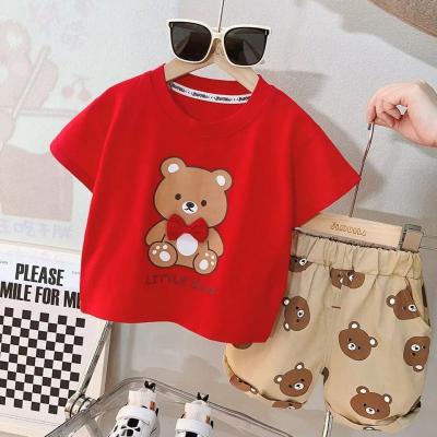 تیشرت شلوارک دخترانه پسرانه وارداتی مدل تدی پاپیونی