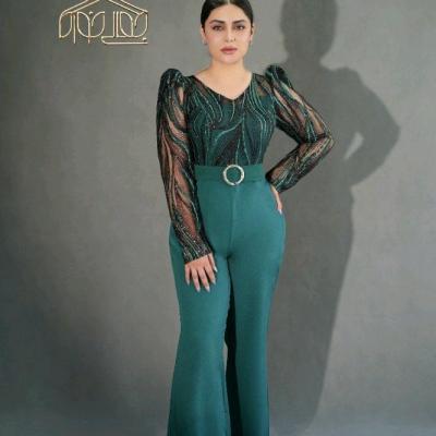 سرهمی زنانه حریر طرح‌دار وکرپ مازراتی مدل یاسی