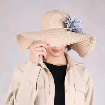 کلاه حصیری گل دار دخترانه