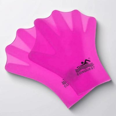 کفی شنا سیلیکونی بنددار بزرگ کانکوئست (Qonquest) صورتی