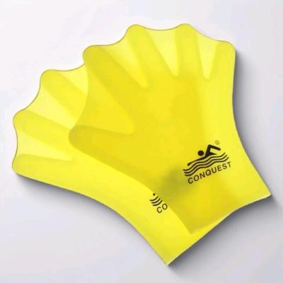کفی شنا سیلیکونی بنددار بزرگ کانکوئست ( Qonquest ) زرد