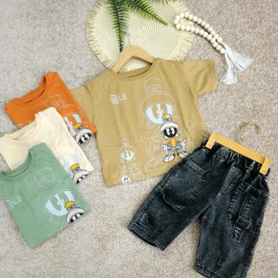 تیشرت وشلوارک جین پسرانه