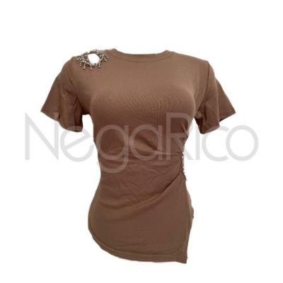 تی شرت مجلسی بغل نگین طرح اشکی