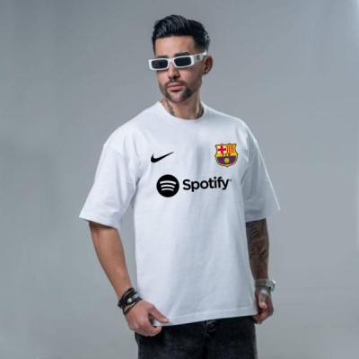 تیشرت تیم فوتبال لباس بارسلونا رنگ سفید