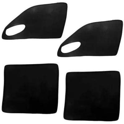 پرده شیشه بغل قالبی ال نود بسته 4 عددی | فنری و تاشو