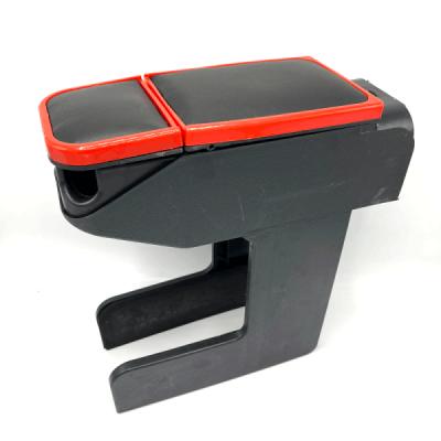 کنسول وسط پراید و تیبا مدل 2 لیوان رنگ مشکی نوار قرمز کدK04