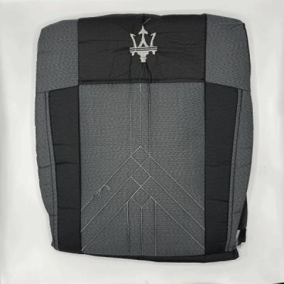 روکش صندلی پراید صبا پارچه تیار مشکی خاکستری کد R04