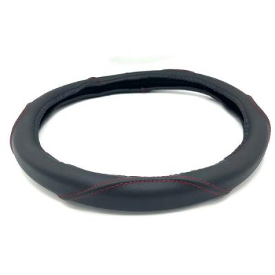 دور فرمان چرم مشکی خط قرمز مدل کلاسیک کد DO1