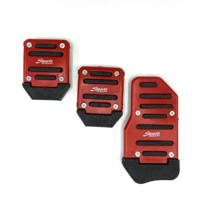 روکش پدال خودرو رنگ قرمز مدل da1200 بسته 3 عددی