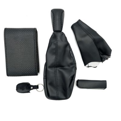 ست دورفرمان دوختنی و سردنده و کاور سوئیچ پراید مشکی کد S03