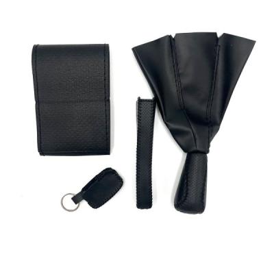 ست دور فرمان دوختنی و سردنده پژو مشکی 4 تکه کد S03