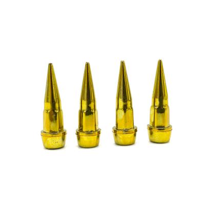 سر والف لاستیک خودرو فشنگی رنگ طلایی بسته 4 عددی