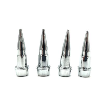 سر والف لاستیک خودرو فشنگی رنگ سیلوری بسته 4 عددی