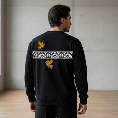 بلوز دورس دونخ آستین بلند مدل ققنوس رنگ مشکی– طرح خاص و اسپرت-157144