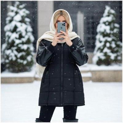 کاپشن گرم بالا آستین چرم