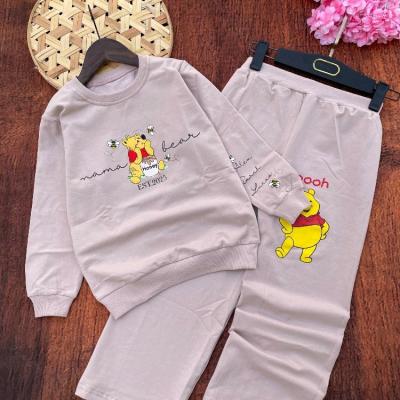 ست بچگانه بلوز و شلوار بگ دخترانه پو عسلی