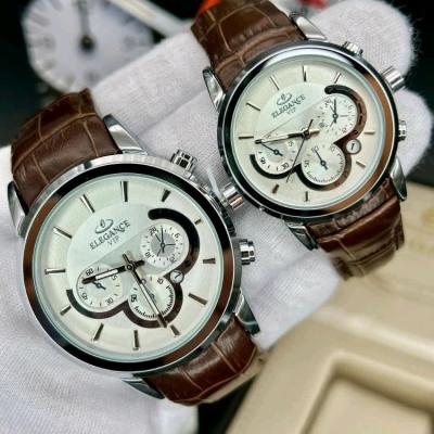 ساعت زنانه الگانس بند چرمی Elegance