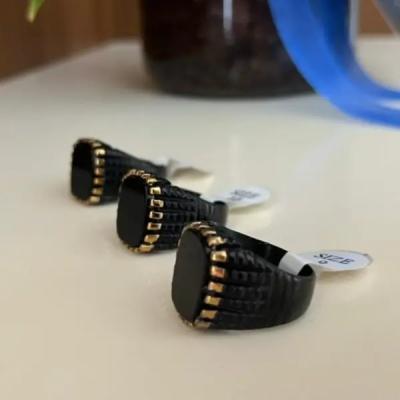 انگشتر استیل رنگ ثابت مردانه کد tw10039