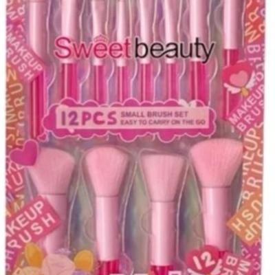 ست براش 12 تیکه صورتی