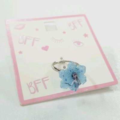 انگشتر دخترانه طرح انیمیشن Frozen ، فری سایز قابل تنظیم برند دیزنی