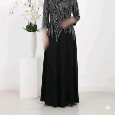 پیراهن شب زنانه حریر مدل سایز بزرگ لباس مجلسی مزونی مناسب مادرشوهر و مادر عروس