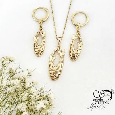 نیمست برند ژوپینگ طرح طلا آویز بیضی کد 20501