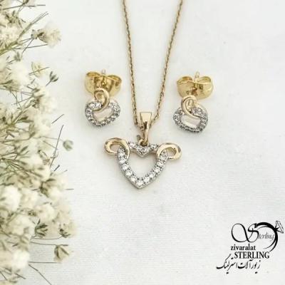 نیمست قلب نگین دار برند ژوپینگ کد 20503