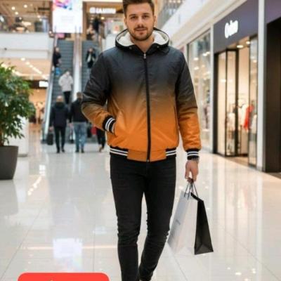 کاپشن مردانه دورنگ ، ارسال رایگان ،سایزبندی ، خردلی، جنس مموری وارداتی