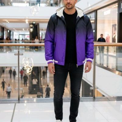 کاپشن مردانه دورنگ ، ارسال رایگان ، سایزبندی ، بنفش ،جنس مموری وارداتی