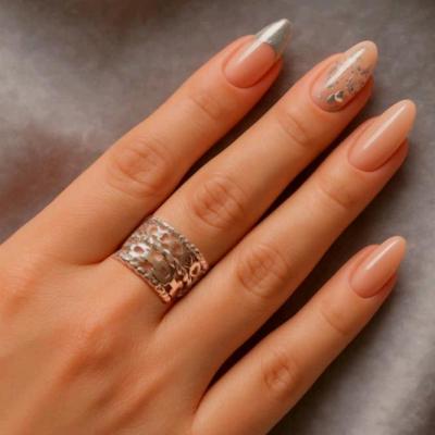 انگشتر فانتزی استیل آبکاری نقره