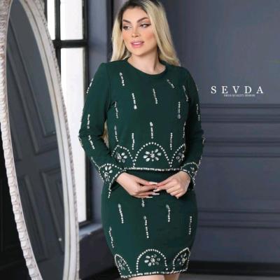 تاپ و دامن زنانه کرپ مدل ست کراپ دامن مجلسی خانومانه مدل رها 0073