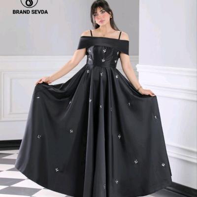 پیراهن مهمانی زنانه ساتن مدل پیراهن ماکسی ساتن مجلسی خانومانه مدل تیسا 00166