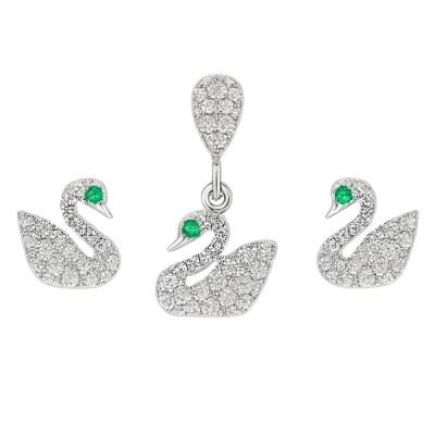 نیم ست نقره زنانه مدل قوی