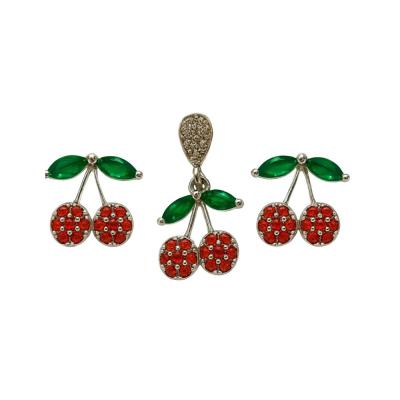 نیم ست نقره زنانه مدل گیلاسی