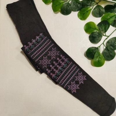 جوراب شلواری مشکی طرحدار زنانه