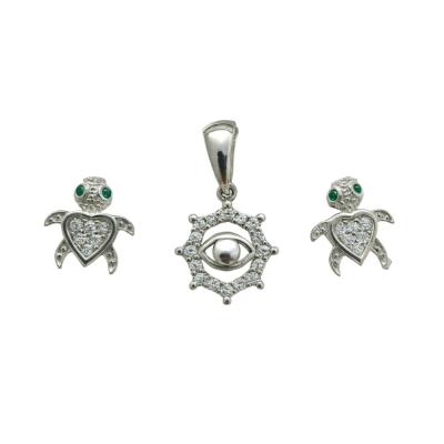 نیم ست نقره زنانه مدل لاکپشت SM N2902